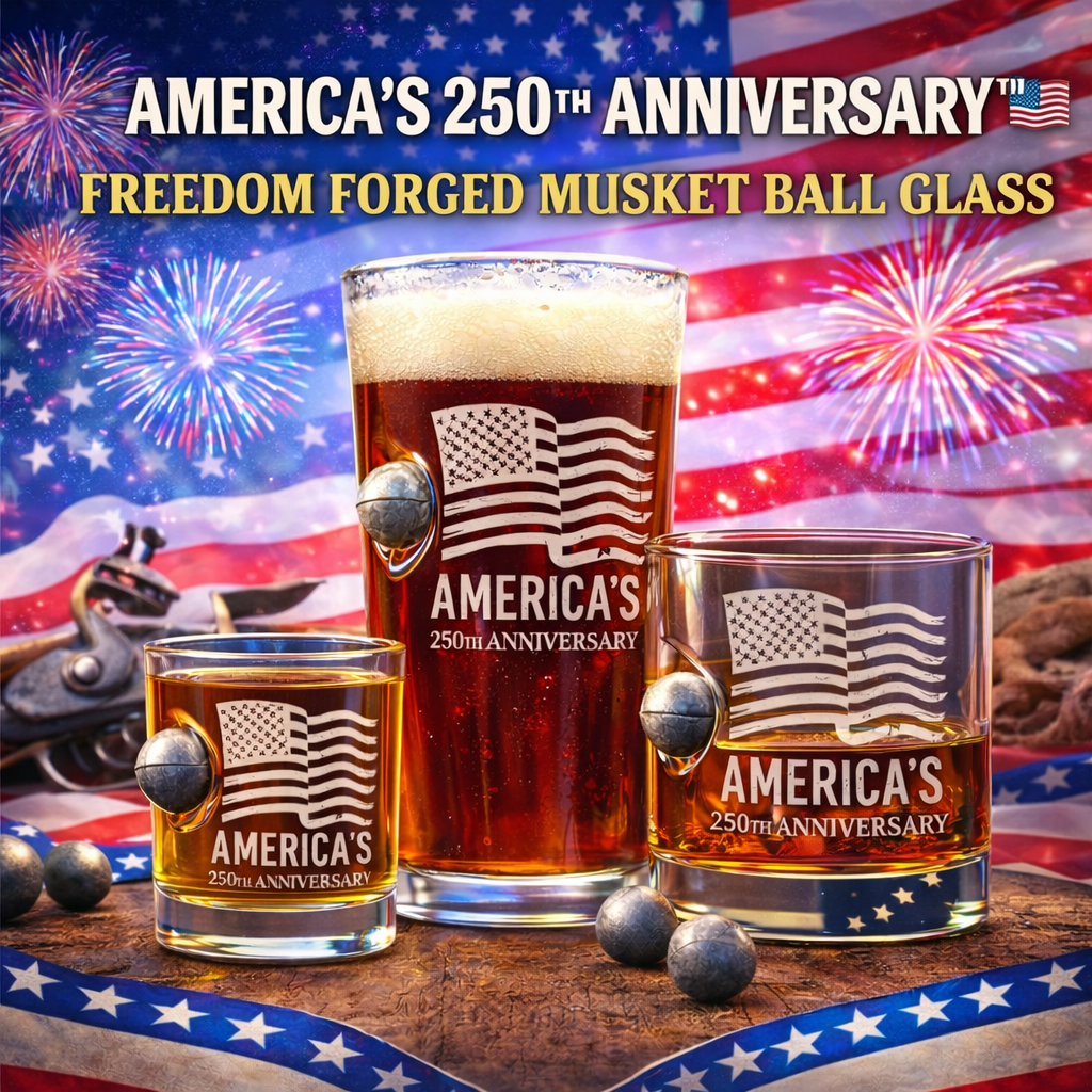 America's 250th 'Freedom Forged' Musket Ball Glassware